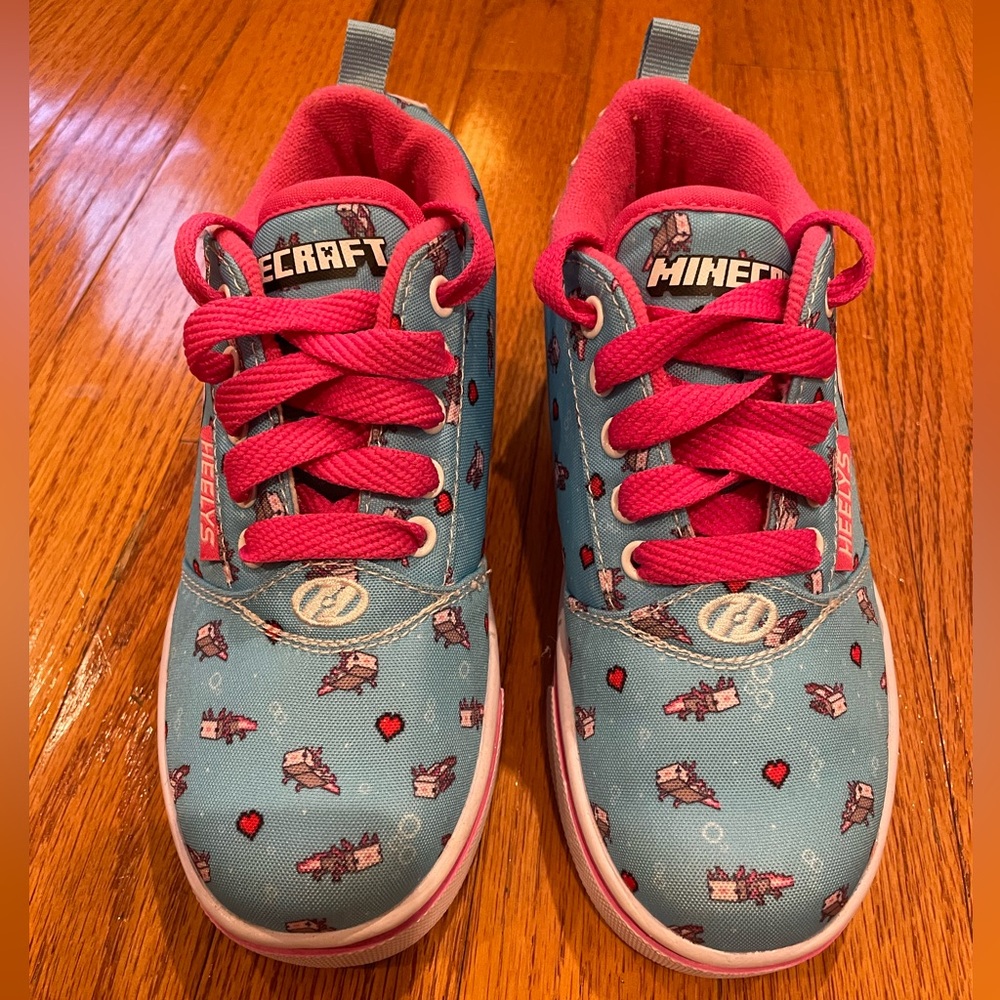 Minecraft Heelys Kids Sneakers - Blue and Pink